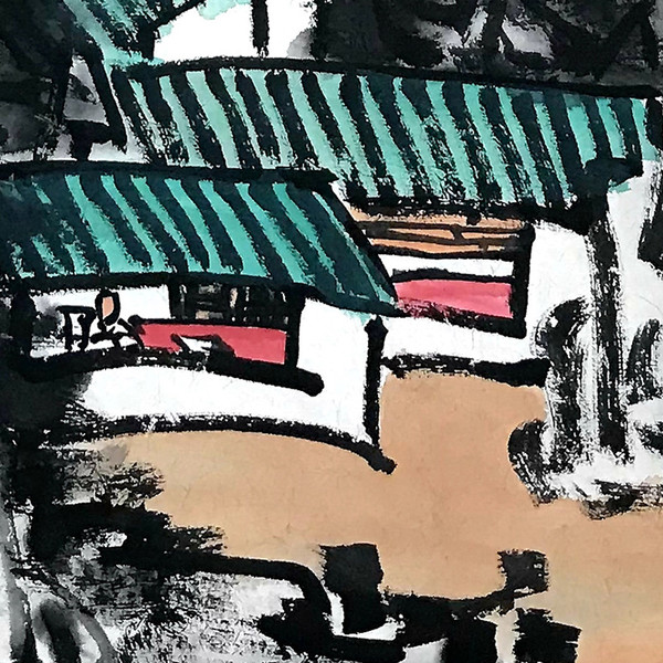 望天门山 局部图