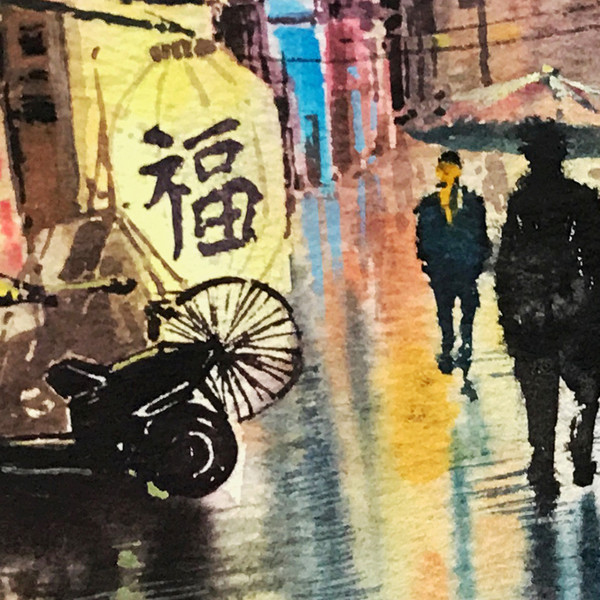 雨夜 局部图