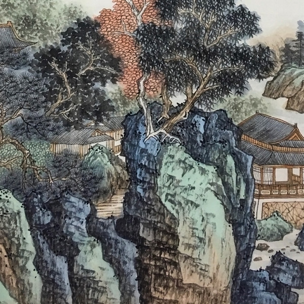 门前翠屏图之二 局部图