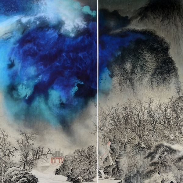 山寺秋暝  局部图