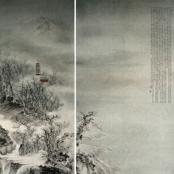 山寺秋暝  局部图
