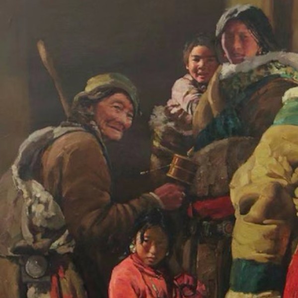 甘南藏女 局部图