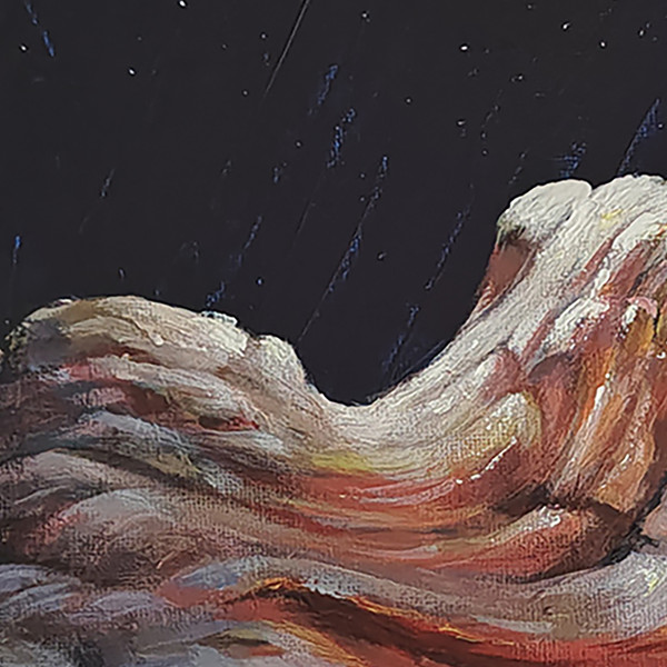 星空下的山 局部图