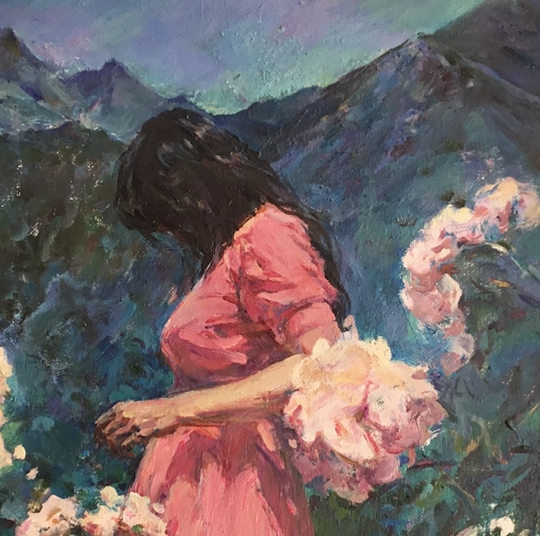 地主悌助　石　油彩画　10号 山谷_席华侨_油画-艺网|上艺网,购艺术