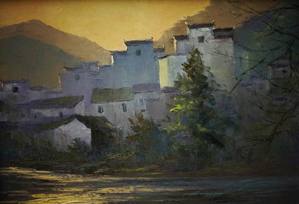 山村夕照