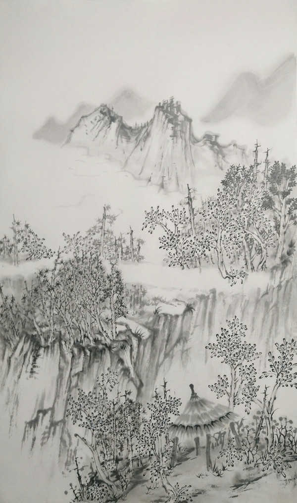  雾起山林