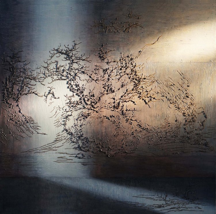 留白时空17-08  , 2017油画 丙烯   100.0x100.0cm0654,000